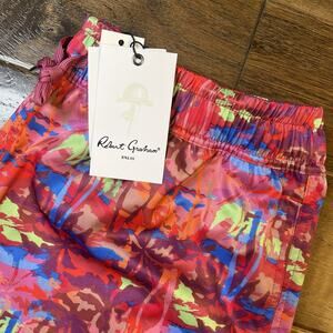 Robert Graham Palm Trees Swim Trunks Lined 7” Board Shorts Men’s Medium NWT $79